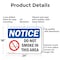 Signmission Do Not Smoke In This Area OSHA Notice Sign, Aluminum, 24in W x 18in L, 2PK OS-2PACK-NS-A-1824-L-15482 - alternate 8
